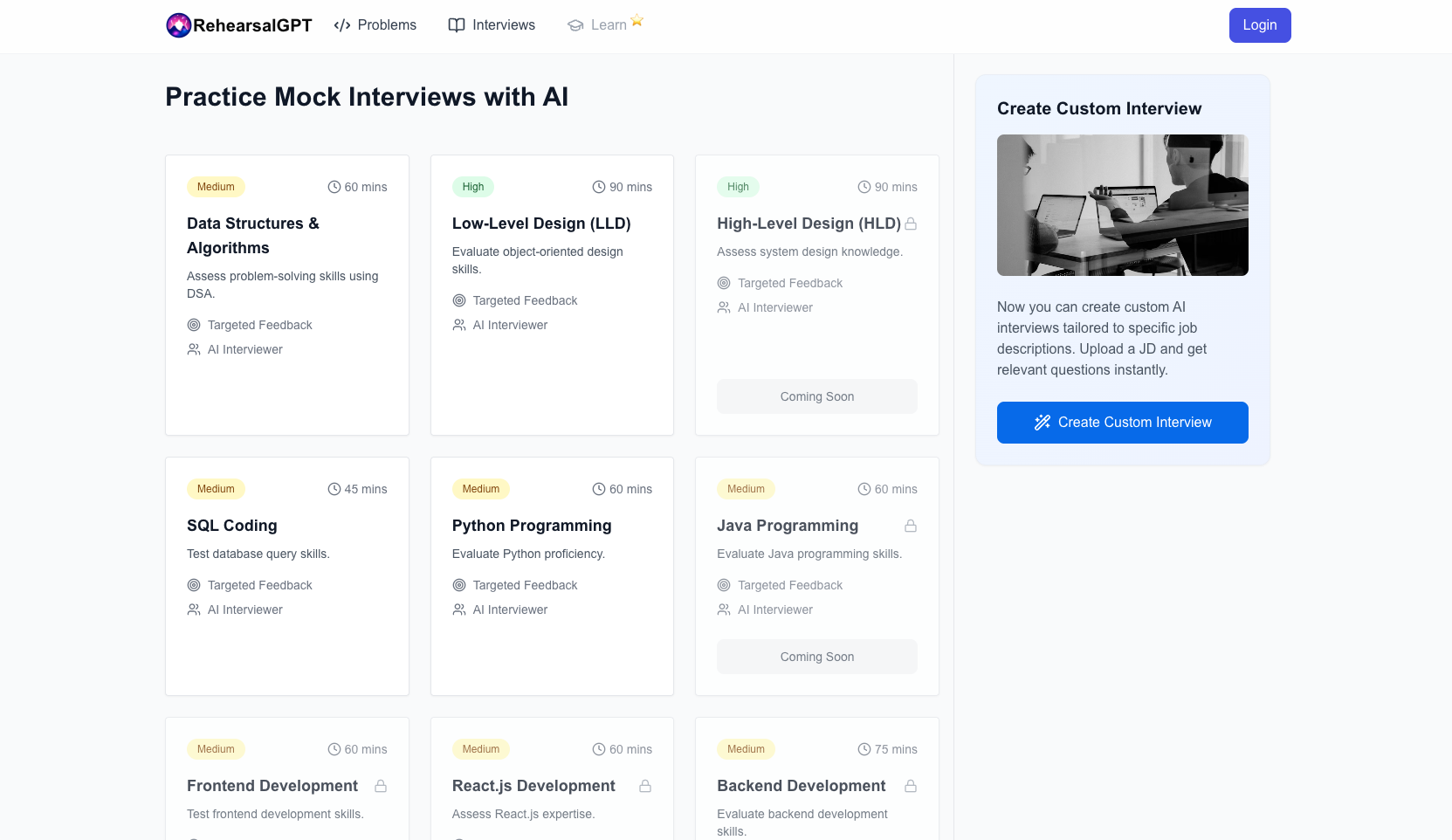 AI Powered Interview Simulator